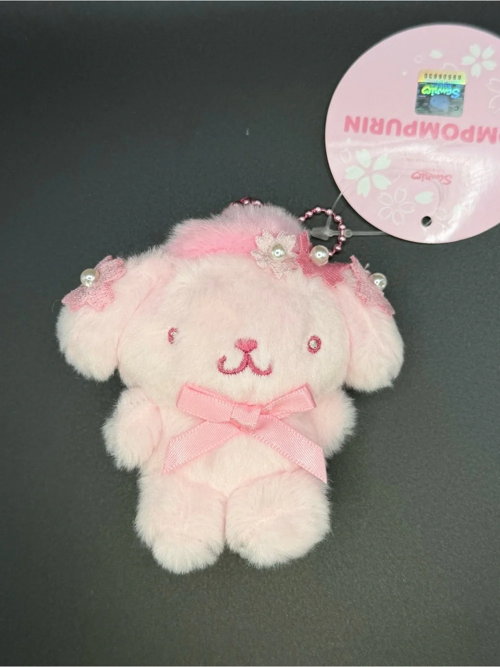 Korean Sanrio cherry blossom series Pompompurin plush/Keychain EY41